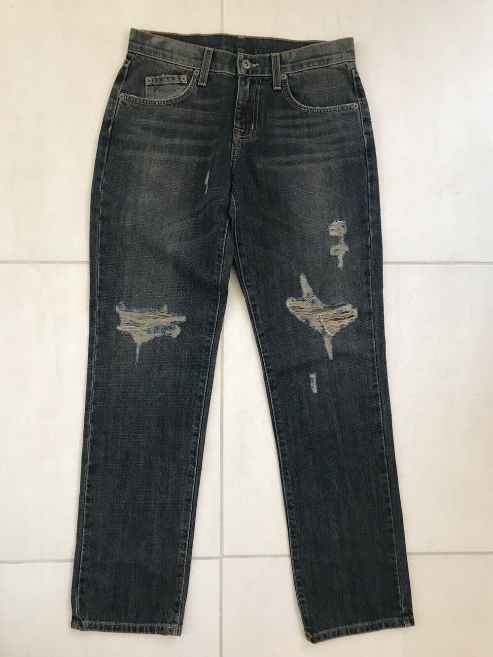 Carmar Matt Baggy Distressed Mid Rise Non Stretch Jeans